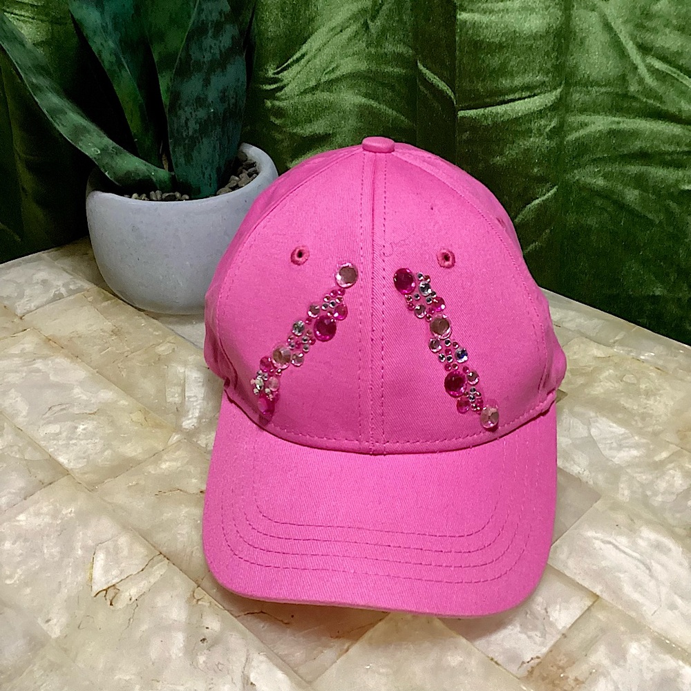 🔥2 for$10🔥 NWOT Kids Bright Pink Hat with Bling Accents